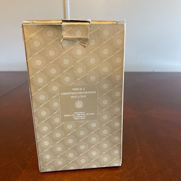 vintage Dillards Trimmings Green Frog Christmas Ornament Gold Box - Picture 9 of 9